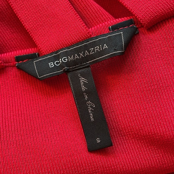 BCBGMaxAzria Izella 💋 ❤️ Red Strappy Fit and Flare Dress Small - Picture 9 of 11